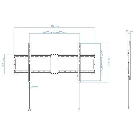 Tooq Soporte de Pared Fijo LP4390F-B para TV de 43-90 pulgadas Tooq Soporte de Pared Fijo LP4390F-B para TV de 43-90 pulgadas